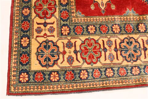 Kazak Beige Hand Knotted 109 X 147  Area Rug 250-30620 Image 8