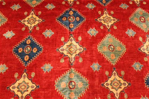 Kazak Beige Hand Knotted 109 X 147  Area Rug 250-30620 Image 9