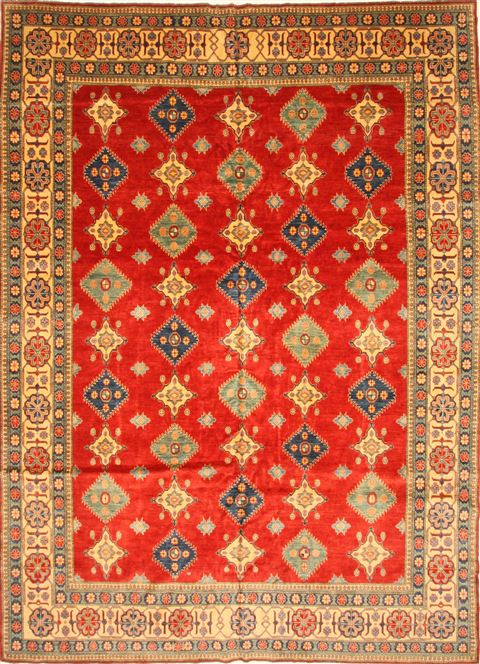 Kazak Beige Hand Knotted 109 X 147  Area Rug 250-30620 Image 0