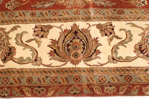 Jaipur Orange Hand Knotted 1110 X 173 Area Rug 250-30621 Image 1