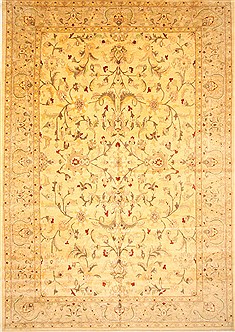 Pishavar Yellow Hand Knotted 12'6" X 17'9"  Area Rug 250-30622