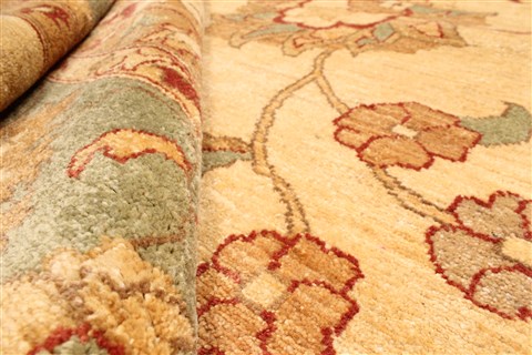 Pishavar Beige Hand Knotted 1111 X 178 Area Rug 250-30625 Image 7