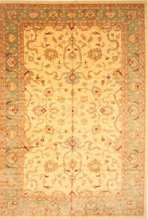 Pishavar Beige Hand Knotted 1111 X 178 Area Rug 250-30625 Image 0