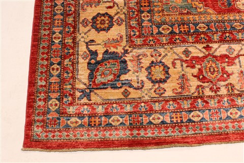 Kazak Blue Hand Knotted 130 X 175  Area Rug 250-30628 Image 14