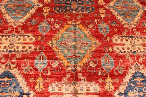 Kazak Blue Hand Knotted 130 X 175  Area Rug 250-30628 Image 15