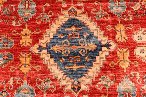 Kazak Blue Hand Knotted 130 X 175  Area Rug 250-30628 Image 2