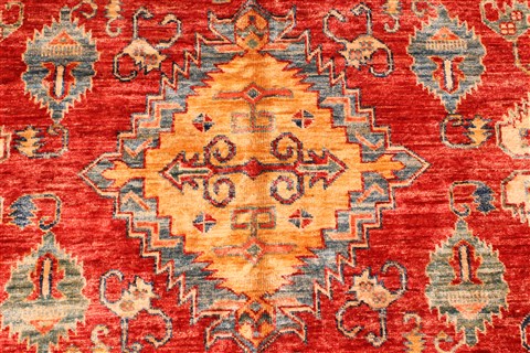 Kazak Blue Hand Knotted 130 X 175  Area Rug 250-30628 Image 3