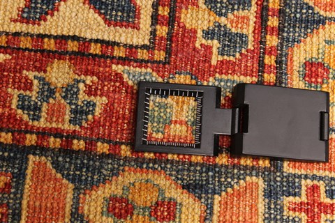 Kazak Blue Hand Knotted 130 X 175  Area Rug 250-30628 Image 6