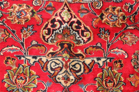 Mashad Red Hand Knotted 110 X 153 Area Rug 250-30630 Image 2