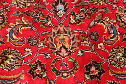 Mashad Red Hand Knotted 110 X 153 Area Rug 250-30630 Image 3