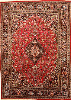 Persian Mashad Red Rectangle 11x16 ft Wool Carpet 30630