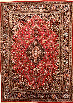 Mashad Red Hand Knotted 11'0" X 15'3"  Area Rug 250-30630