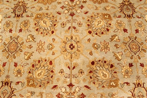 Ziegler Beige Hand Knotted 120 X 146 Area Rug 250-30632 Image 6