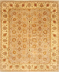 Indian Ziegler Beige Rectangle 12x15 ft Wool Carpet 30632