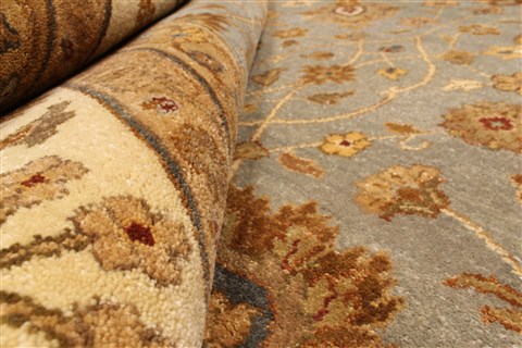 Ziegler Beige Square Hand Knotted 120 X 120 Area Rug 250-30634 Image 1