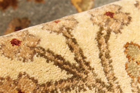 Ziegler Beige Square Hand Knotted 120 X 120 Area Rug 250-30634 Image 4