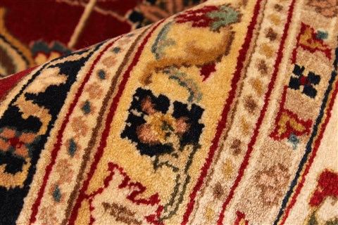 Tabriz Beige Hand Knotted 121 X 151 Area Rug 250-30636 Image 9