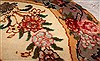 Tabriz Yellow Oval Hand Knotted 19 X 23 Area Rug 400-30641 Thumb 1