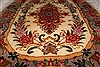 Tabriz Yellow Oval Hand Knotted 19 X 23 Area Rug 400-30641 Thumb 2