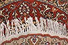 Tabriz Brown Round Hand Knotted 18 X 18 Area Rug 400-30642 Thumb 3