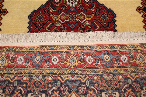 Kurdi Yellow Hand Knotted 24 X 34 Area Rug 400-30646 Image 2