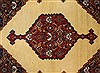 Kurdi Yellow Hand Knotted 24 X 34  Area Rug 400-30647 Thumb 1