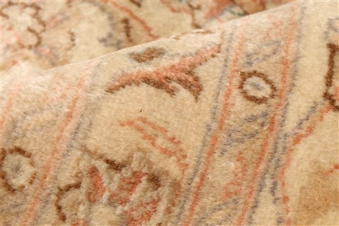 Tabriz Beige Hand Knotted 1011 X 230 Area Rug 250-30649 Image 4