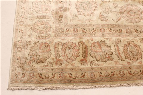 Tabriz Beige Hand Knotted 1011 X 230 Area Rug 250-30649 Image 6