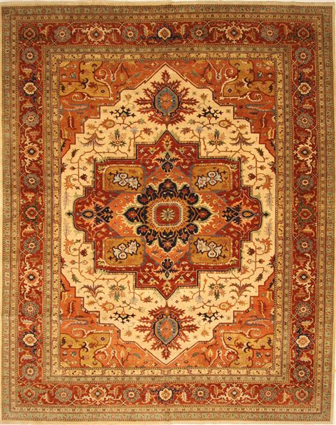 Serapi Beige Hand Knotted 1311 X 178 Area Rug 250-30654 Image 0