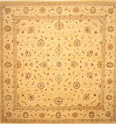 Indian Ziegler Beige Square 9 ft and Larger Wool Carpet 30655
