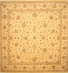 Indian Ziegler Beige Square 9 ft and Larger Wool Carpet 30655