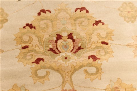 Chobi Beige Hand Knotted 141 X 200 Area Rug 250-30658 Image 2