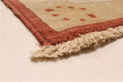 Chobi Beige Hand Knotted 141 X 200 Area Rug 250-30658 Image 6