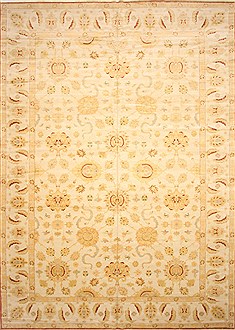 Chobi Beige Hand Knotted 14'1" X 20'0"  Area Rug 250-30658