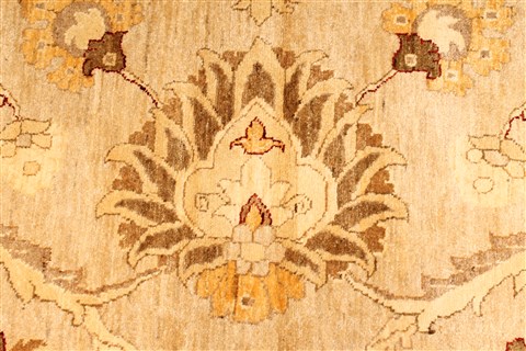 Pishavar Beige Hand Knotted 153 X 2010 Area Rug 250-30659 Image 1