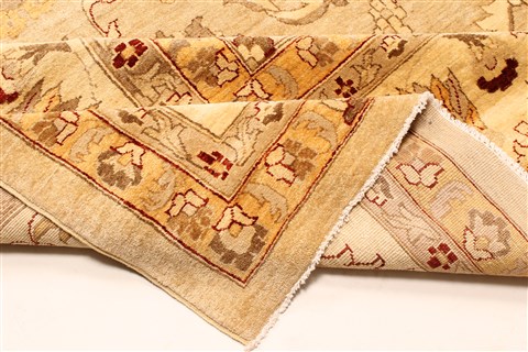 Pishavar Beige Hand Knotted 153 X 2010 Area Rug 250-30659 Image 5