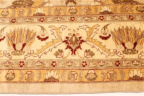 Pishavar Beige Hand Knotted 153 X 2010 Area Rug 250-30659 Image 8