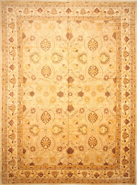 Pishavar Beige Hand Knotted 153 X 2010 Area Rug 250-30659 Image 0