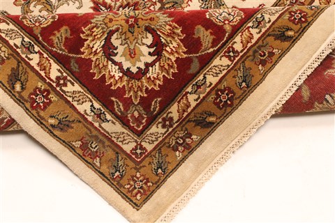 Kashan Beige Square Hand Knotted 1111 X 122 Area Rug 250-30661 Image 6