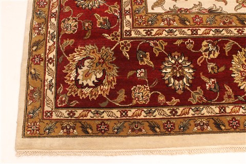 Kashan Beige Square Hand Knotted 1111 X 122 Area Rug 250-30661 Image 7