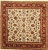 Kashan Beige Square Hand Knotted 1111 X 122 Area Rug 250-30661 Thumb 0