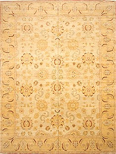 Chobi Beige Hand Knotted 13'4" X 17'11"  Area Rug 250-30662