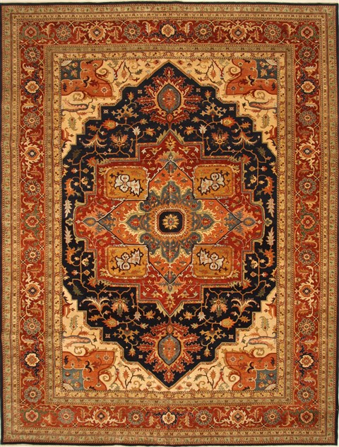 Serapi Blue Hand Knotted 1310 X 183 Area Rug 250-30663 Image 0