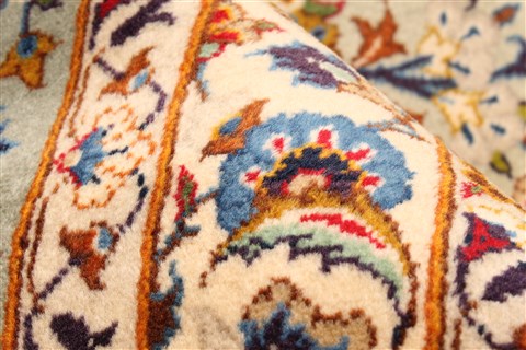 Kerman Blue Hand Knotted 131 X 192 Area Rug 250-30666 Image 10