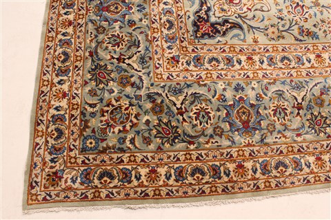 Kerman Blue Hand Knotted 131 X 192 Area Rug 250-30666 Image 11