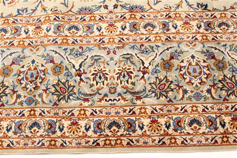 Kerman Blue Hand Knotted 131 X 192 Area Rug 250-30666 Image 1