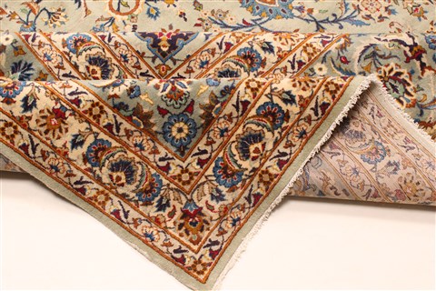 Kerman Blue Hand Knotted 131 X 192 Area Rug 250-30666 Image 5