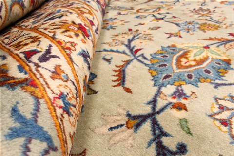 Kerman Blue Hand Knotted 131 X 192 Area Rug 250-30666 Image 6