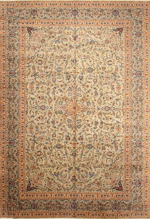 Kerman Blue Hand Knotted 131 X 192 Area Rug 250-30666 Image 0