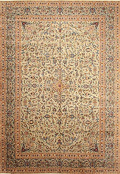 Kerman Blue Hand Knotted 13'1" X 19'2"  Area Rug 250-30666